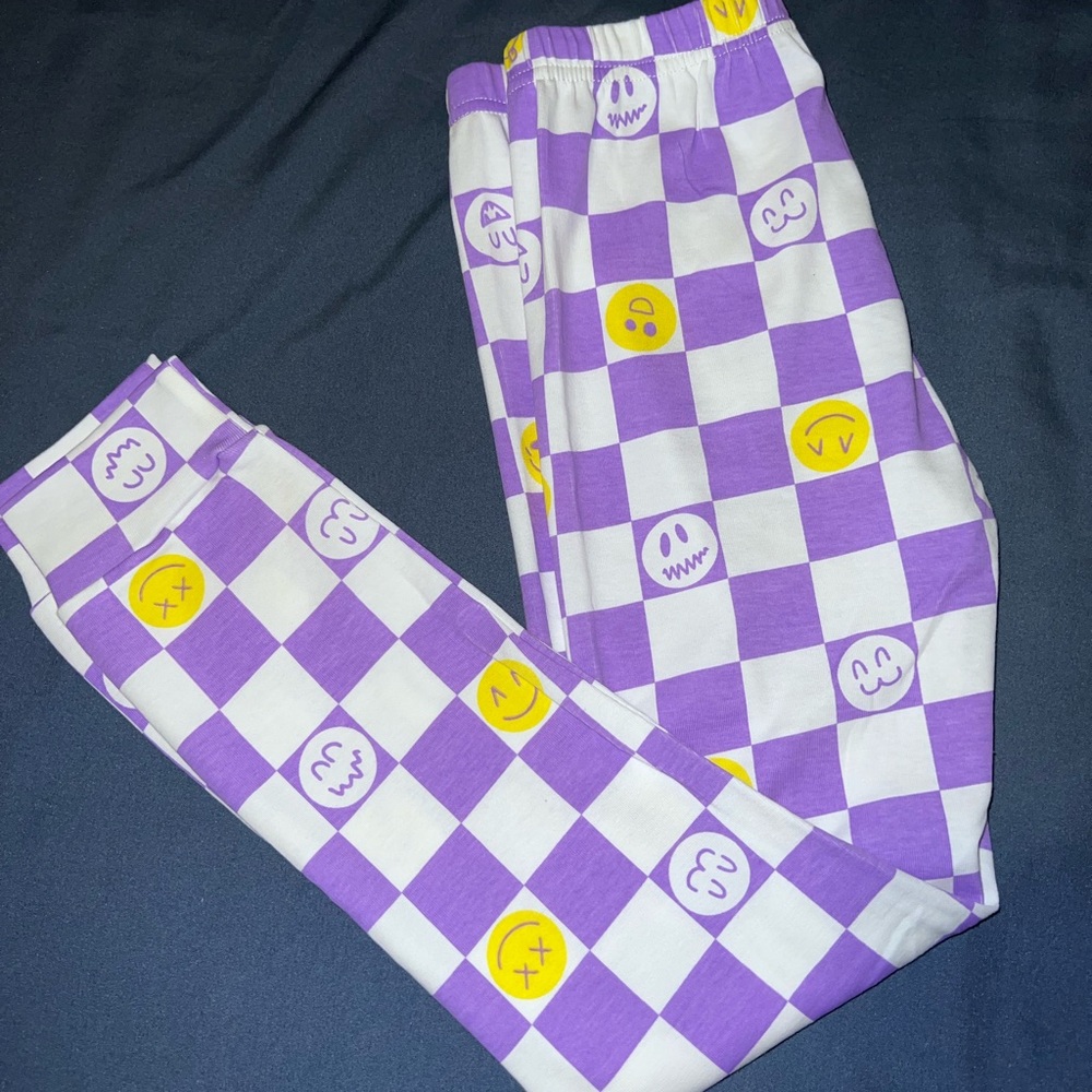Checkered Faces Leggings